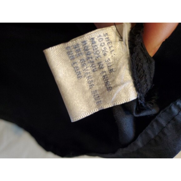 Womens Silk Blouse Sz M Lighweight Button Close Long Sleeve Chest Pocket DG2 - Picture 10 of 11